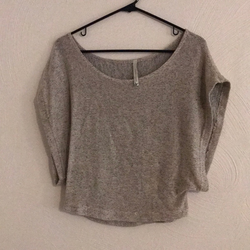 🌷Paper Crane Tan Short Sleeve Sweater